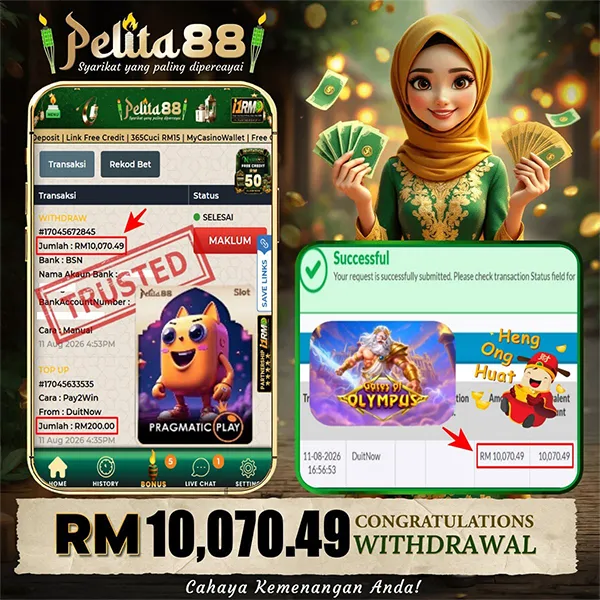 cashback and seasonal promotions at Pelita88